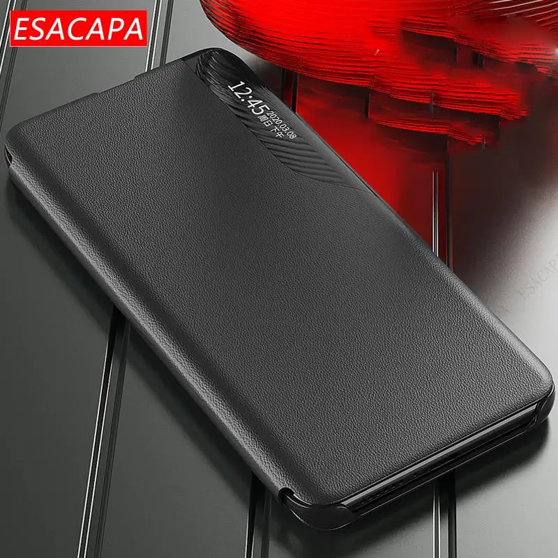 smart view window magnetic flip phone case for redmi note 11 pro book leather holder anti fall cover for xiaomi poco m4 pro 5g free global shipping