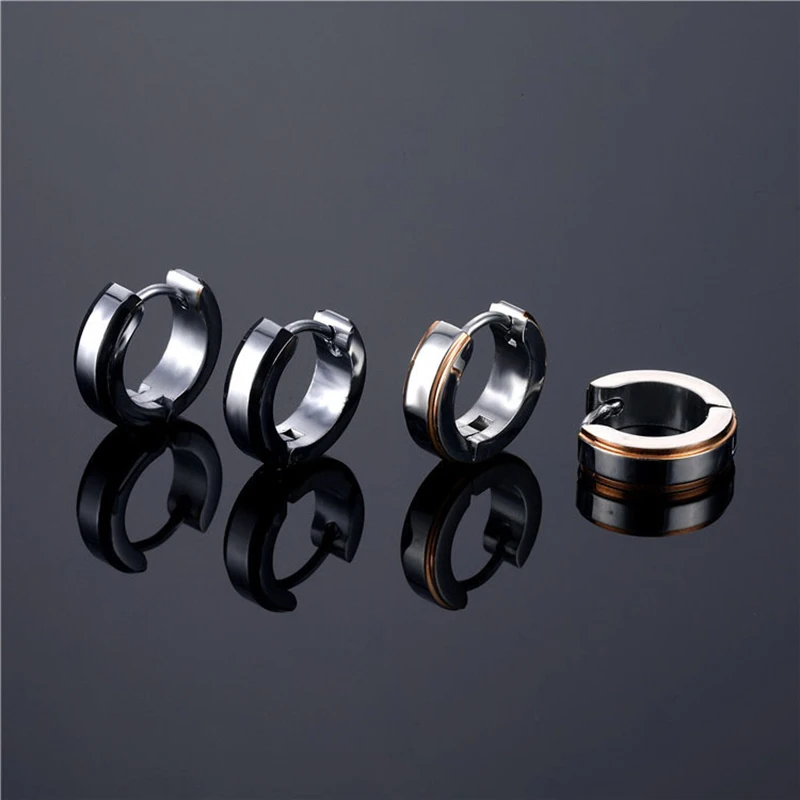 

Men's Stainless Steel Fashion Stud Earrings Street Hip Hop Punk Gothic Earrings New 2020 Fashion Jewelry