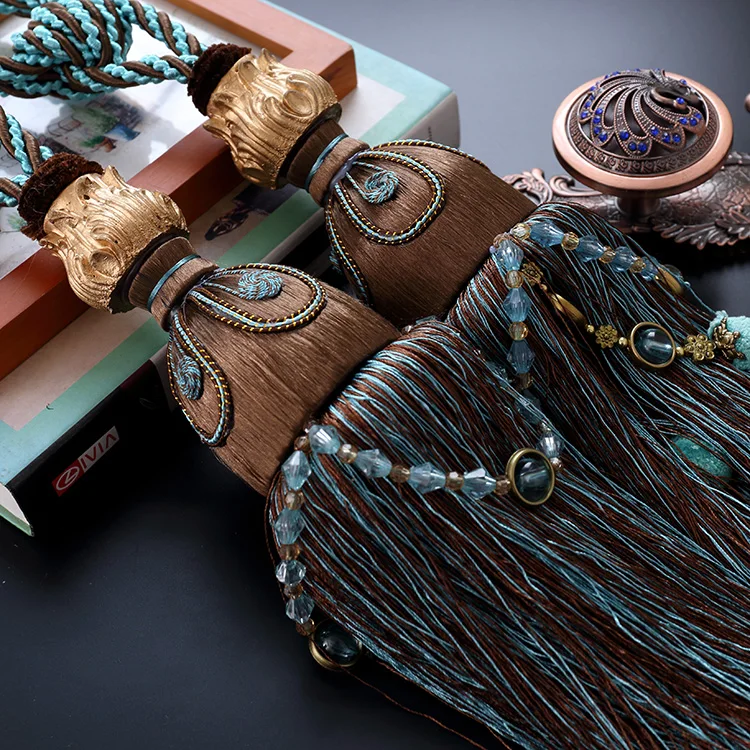 2 шт. занавески для штор с кисточками|Декоративные аксессуары штор| |