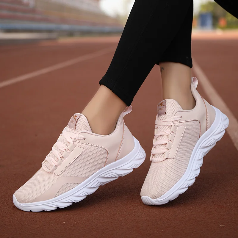 

Lightweight Breathable Mesh Ladies Sport Shoes Outdoor Fitness Running Women Sneakers Shoes Fashion Black Pink Women's Shoes