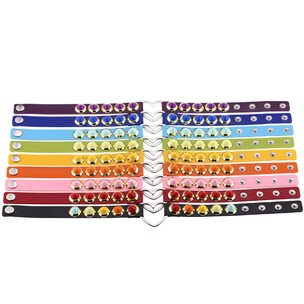 Женское кожаное ожерелье в стиле панк-рок | Украшения и аксессуары