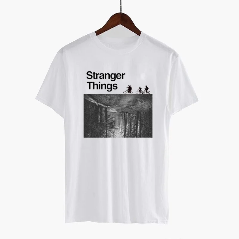 

Starqueen-JBH Stranger Things vintage poster T-Shirt 100% Cotton Casual Funny tv show tee Harajuku Hipster women t-shirt