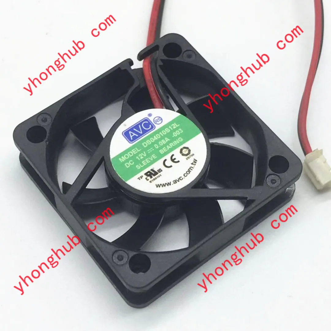AVC DS04010S12L DC 12V 0.08A 2-проводной 40x40x10 мм Сервер вентилятор охлаждения