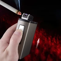 cigarette case with lighter double arc case usb windproof electronic lighter
