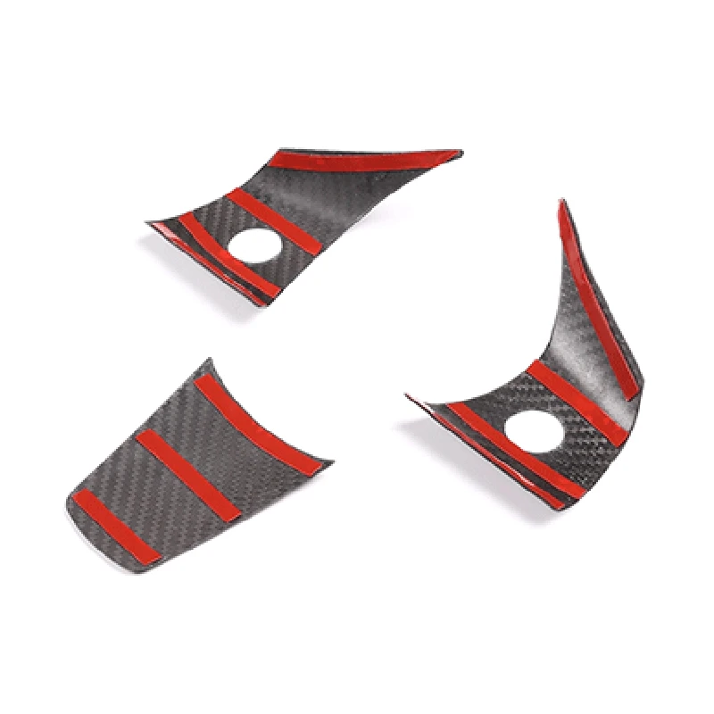 

3Pc/Set Carbon Fiber Steering Wheel Patch Decoration for Tesla Model 3 Y 2017-2019 Interior Modified Accessories