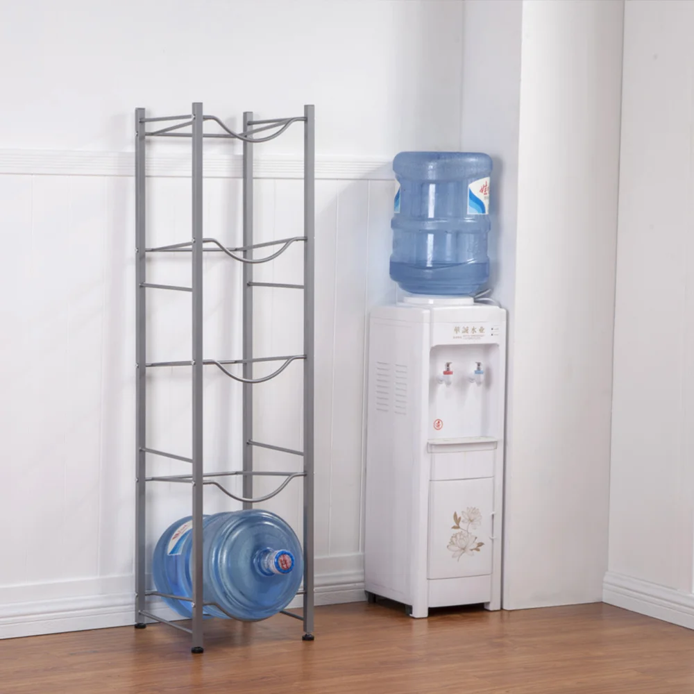 

5-Tier Water Rack Stainless Steel Heavy Duty Water Cooler Jug Rack Holder