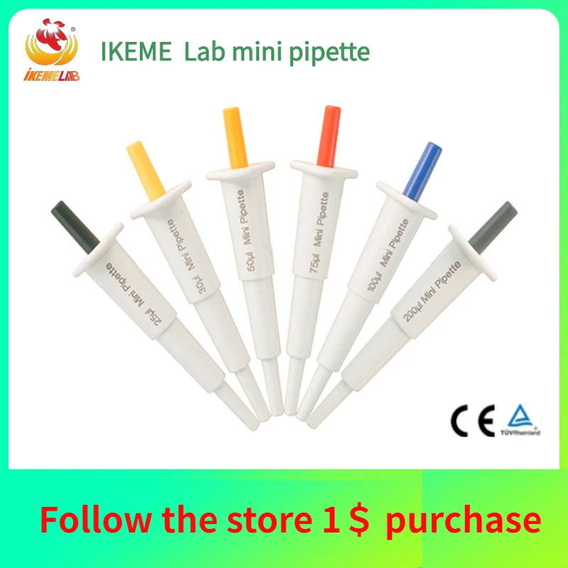

Laboratory Pipette Mini Pipette 10-200ul Fixed Volumn Micro Pipettor Compatible With Universal 200μl Tips Laboratory Equipment