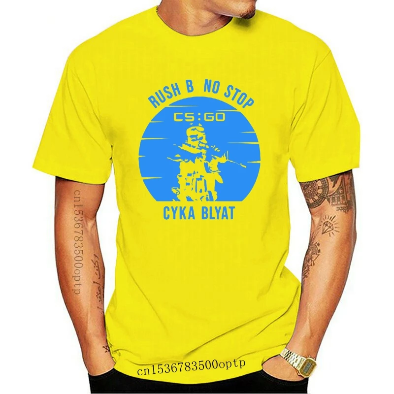 

Новинка, Мужская футболка Rush B no stop CSGO Cyka Blyat от backtoback99, футболка для женщин и мужчин