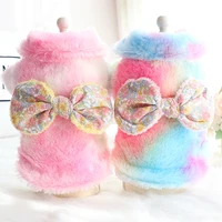 fashion new trend tie dyed dog clothes winter warm pet puppy coat for cats small dogs apparel cute design outfit wear