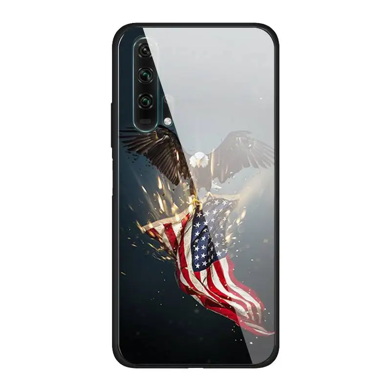 

America Flag USA Glass Phone Case Fundas for Huawei P20 Pro P30 Lite Mate 9 10 20 Pro Nova 3i 5 3E Cover Accessories
