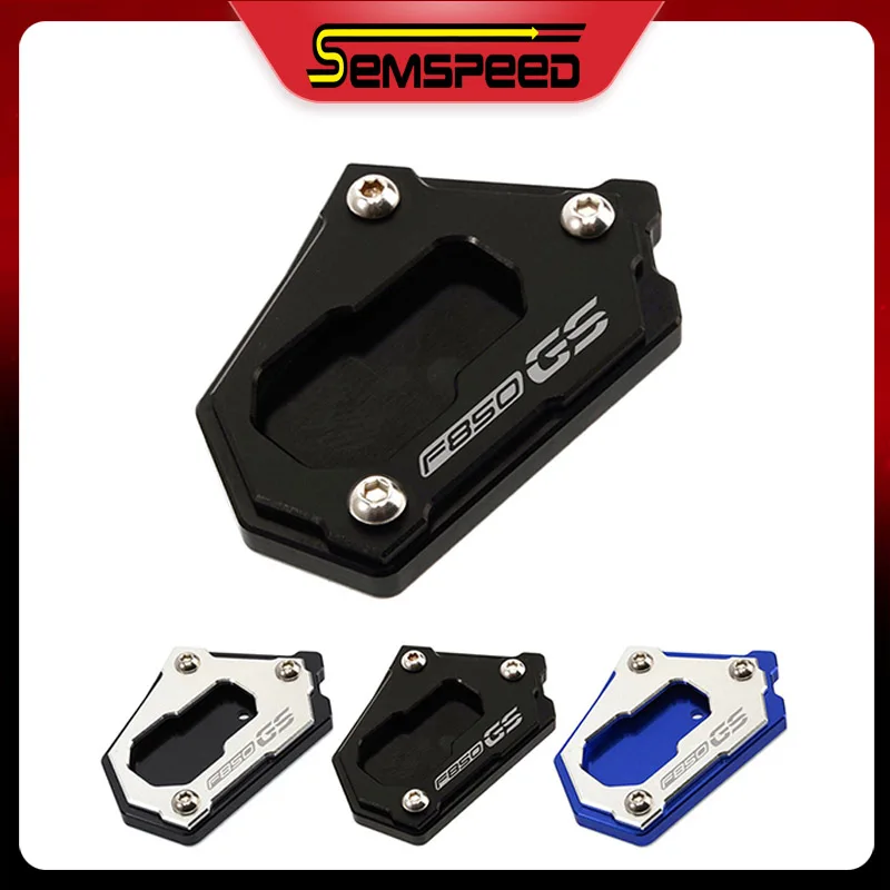 

For BMW F800GS F 800 GS 2018 2019 SEMSPEED Motorcycle Accessories CNC Kickstand Side stand Plate Extension Support Pads 오토바이 스탠드