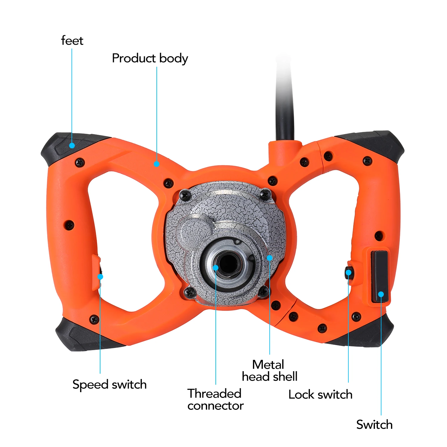ЕС 2300 Вт промышленный смеситель 6 ступенчатый с регулируемой скоростью для