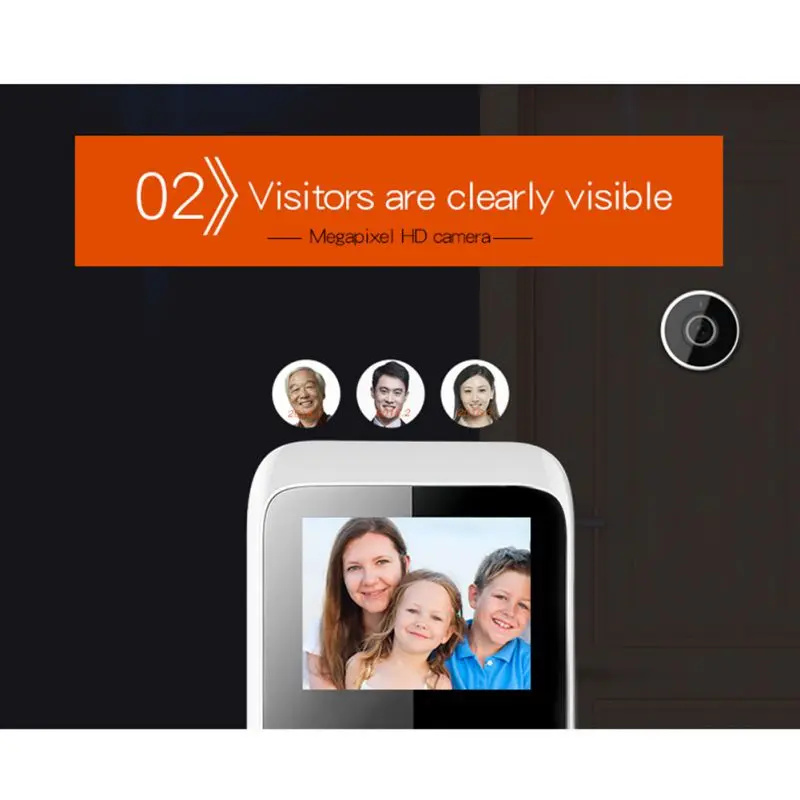 Цифровой дверной глазок ЖК камера безопасности скрытый монитор домашний