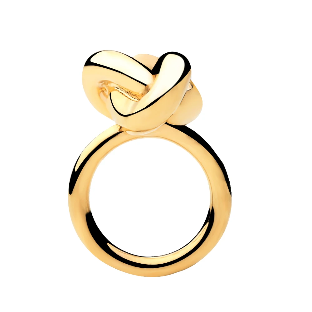 

VAROLE Fashion Infinity Knotting Ring Design Gold Color Midi Rings for Women Jewelry Anel Feminino