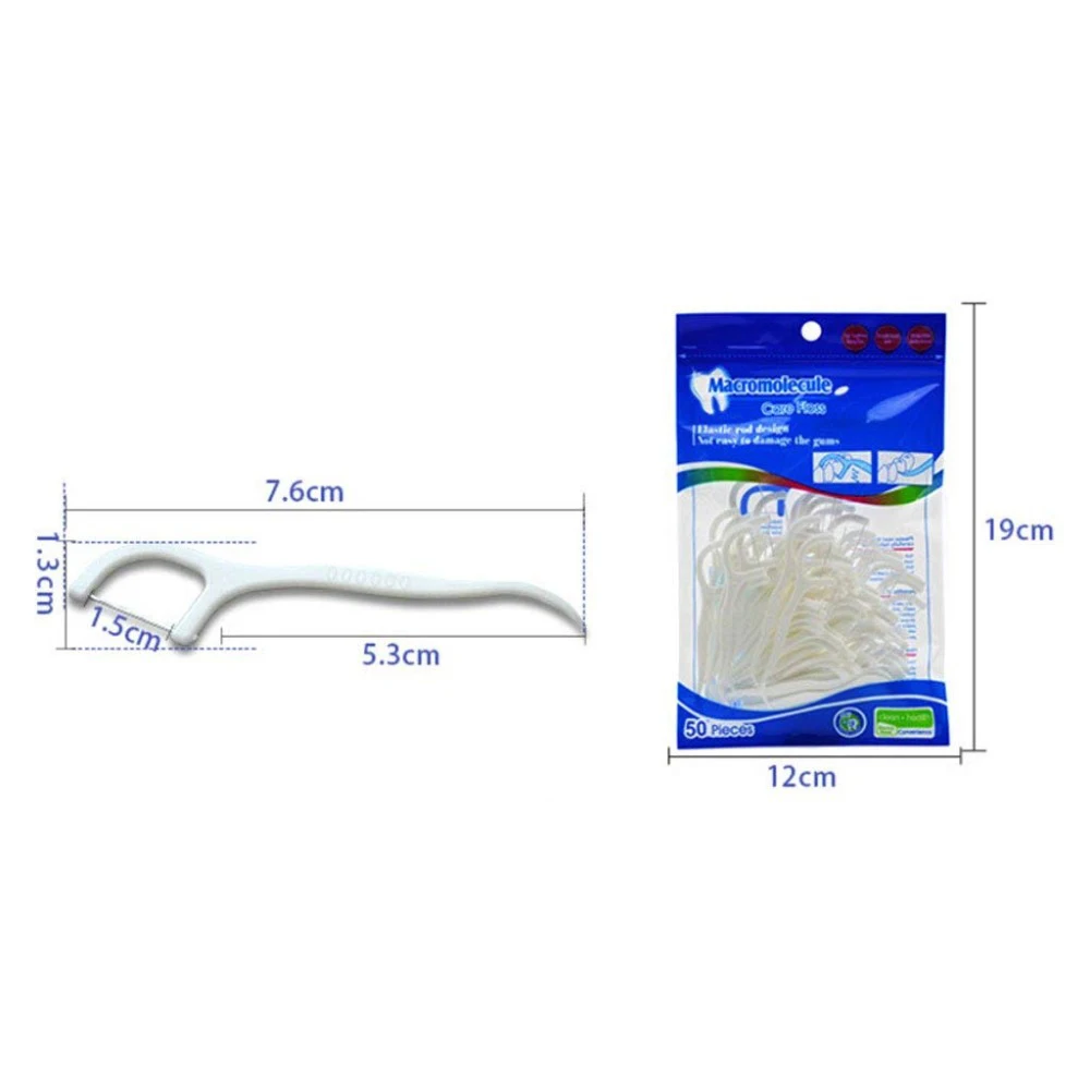 50 шт. зубная нить для гигиены полости рта воды зуб выбора s ABS чистки зубов Micro Flosser |