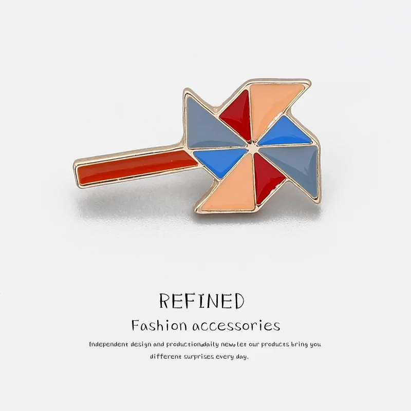 

New Personality Cartoon Brooch Pin for Men Women Windmill Envelope Enamel Pins for Backpacks Bundle Denim Clothes Accessories