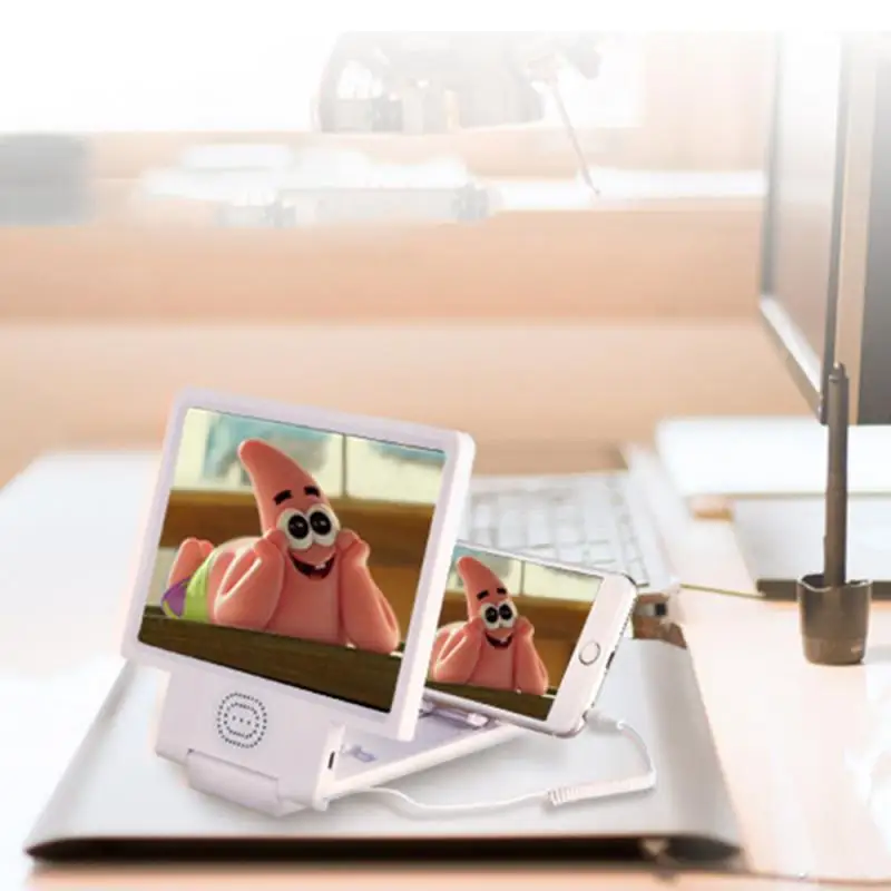 В виде бабочек новинка 12 дюймов мобильный телефон 3D Экран видео лупа с Динамик