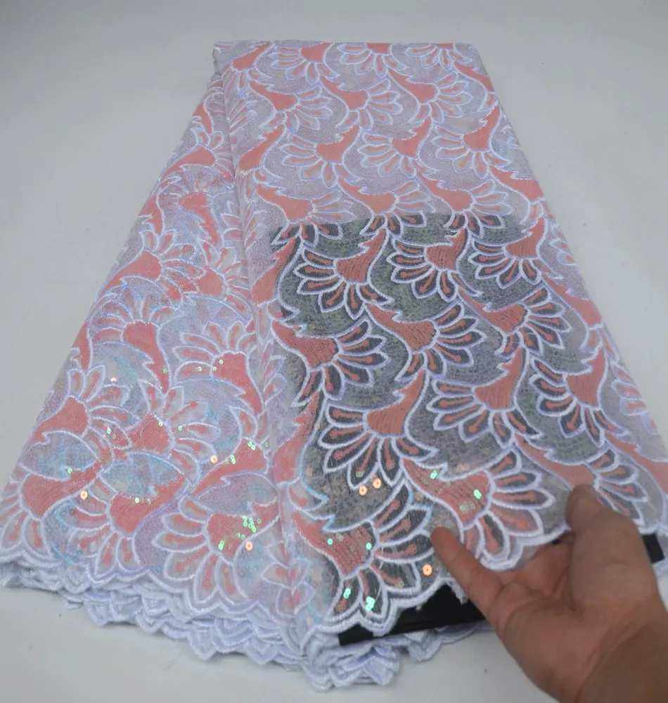 Новое поступление африканские блестки высокого качества французская Тюлевая