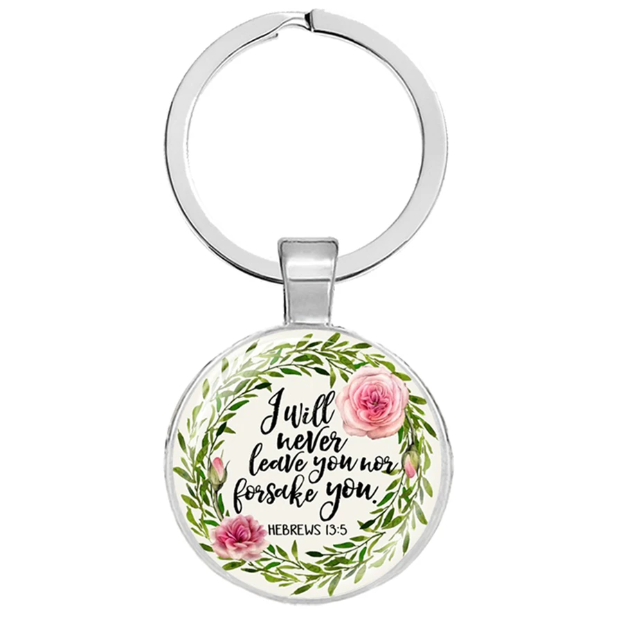 Новые Библейские стихи брелок роза библейские стихотворения подвески брелоки