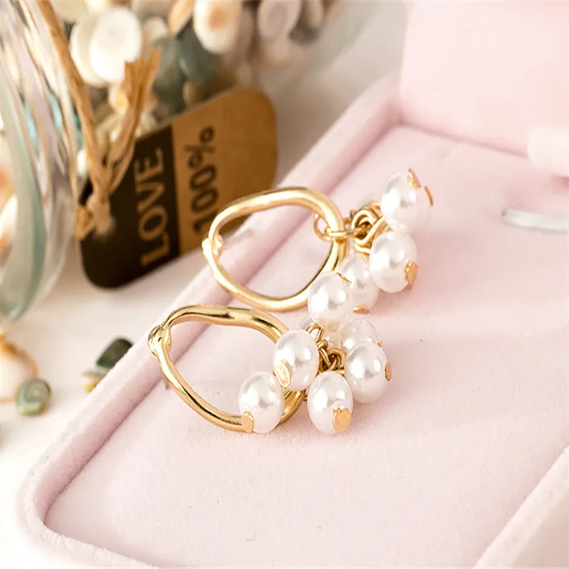 Новая мода темперамент геометрические серьги гвоздики в форме снежного