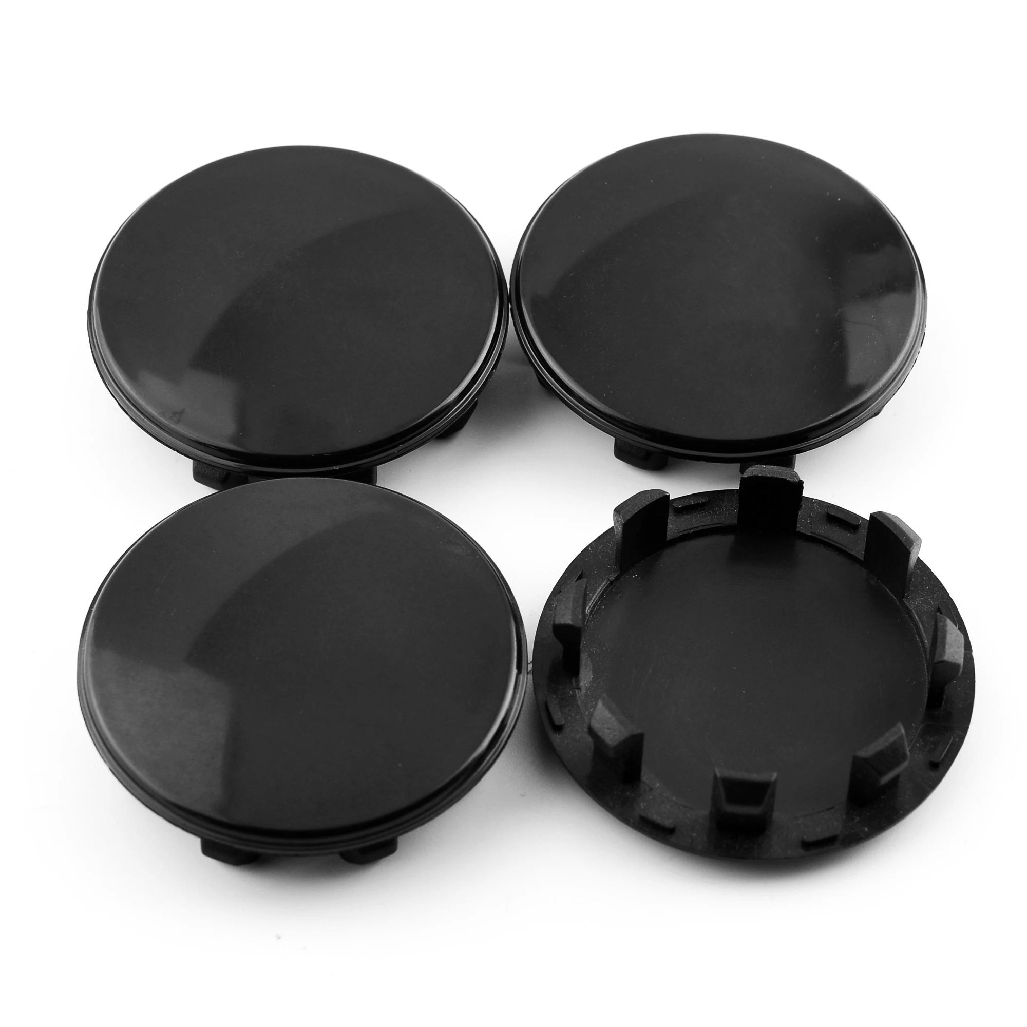 4 шт. 58 мм 51 черный чистый базовый автомобильный колпачок для колес без эмблемы