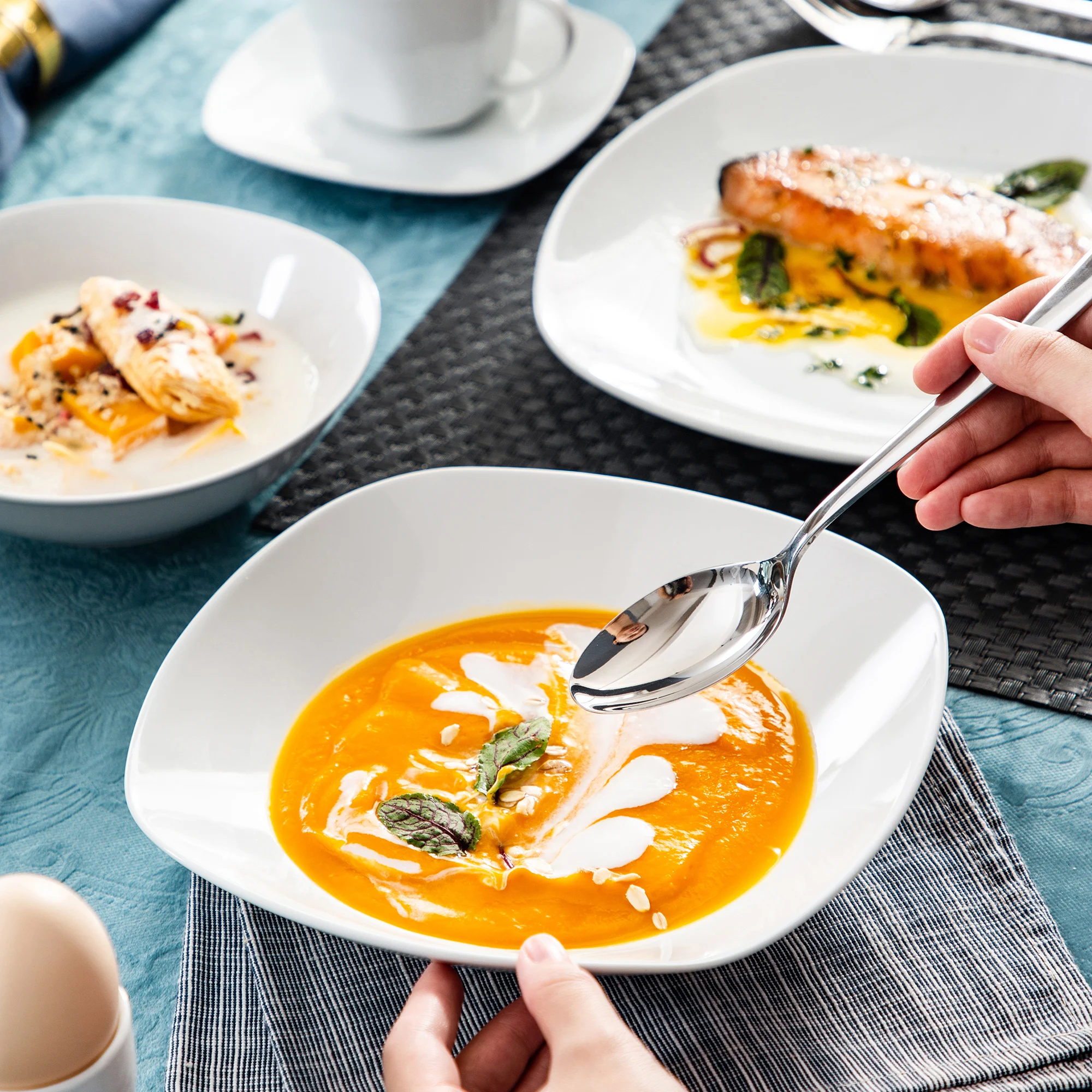 Preise MALACASA Serie Elisa 100 Stück Abendessen Set Mit Tassen, Untertassen, Tassen, Ei Tasse, Getreide Schalen, Dessert Suppe Teller Gesetzt