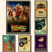 classic sci fi movie back to the future vintage posters for homebar decor kraft paper high quality poster