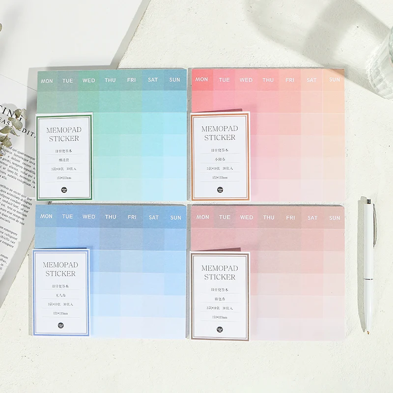 Еженедельный Ежемесячный рабочий планировщик радужного цвета блокнот