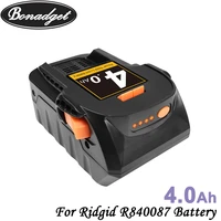 bonadget 4000mah 18v li ion for ridgid r840083 r840085 r840086 r840087 series aeg series battery rechargeable power tool battery