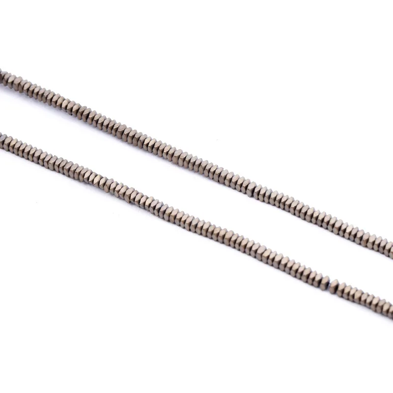 Красочные Квадратные Свободные бусины с покрытием из Натурального Гематита 2*2*1