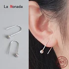 Ла Monada серьги в виде колец, для Для женщин серебро 925 U мяч крючок Для женщин серьги, ювелирное изделие, серебряные серьги в виде колец, 925 серебро Для женщин