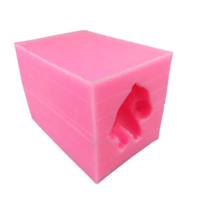 3D в форме милой собаки силиконовая форма для свеч фуда технология шоколада