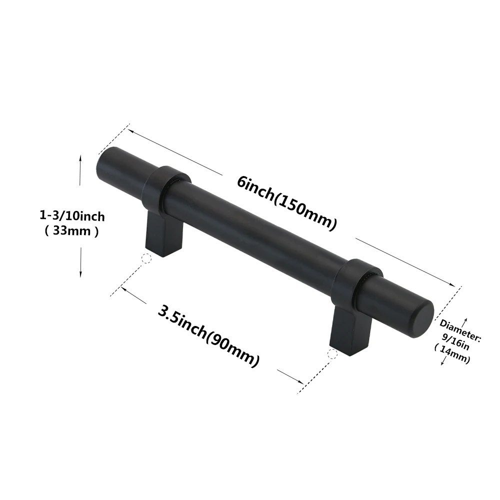 Hole Centers 90mm Черные ручки для кухонного шкафа, современные ручки для ящиков, 1 упаковка, ручки для ящика, ручки для шкафа - Цвет: Hole Centers 90mm