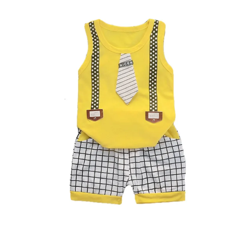 

New Summer Baby Boys Clothing Children Girl Fashion Vest Lattice Shorts 2Pcs/set Toddler Casual Clothes Suit Kids Outing Costume