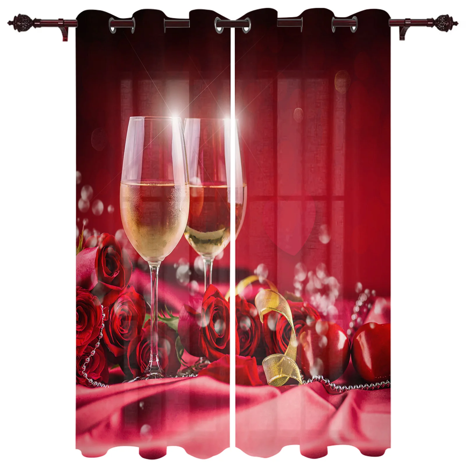 

Розовое вино, подарки twindow, шторы для гостиной, спальни, Роскошный домашний декор, занавески для кухни