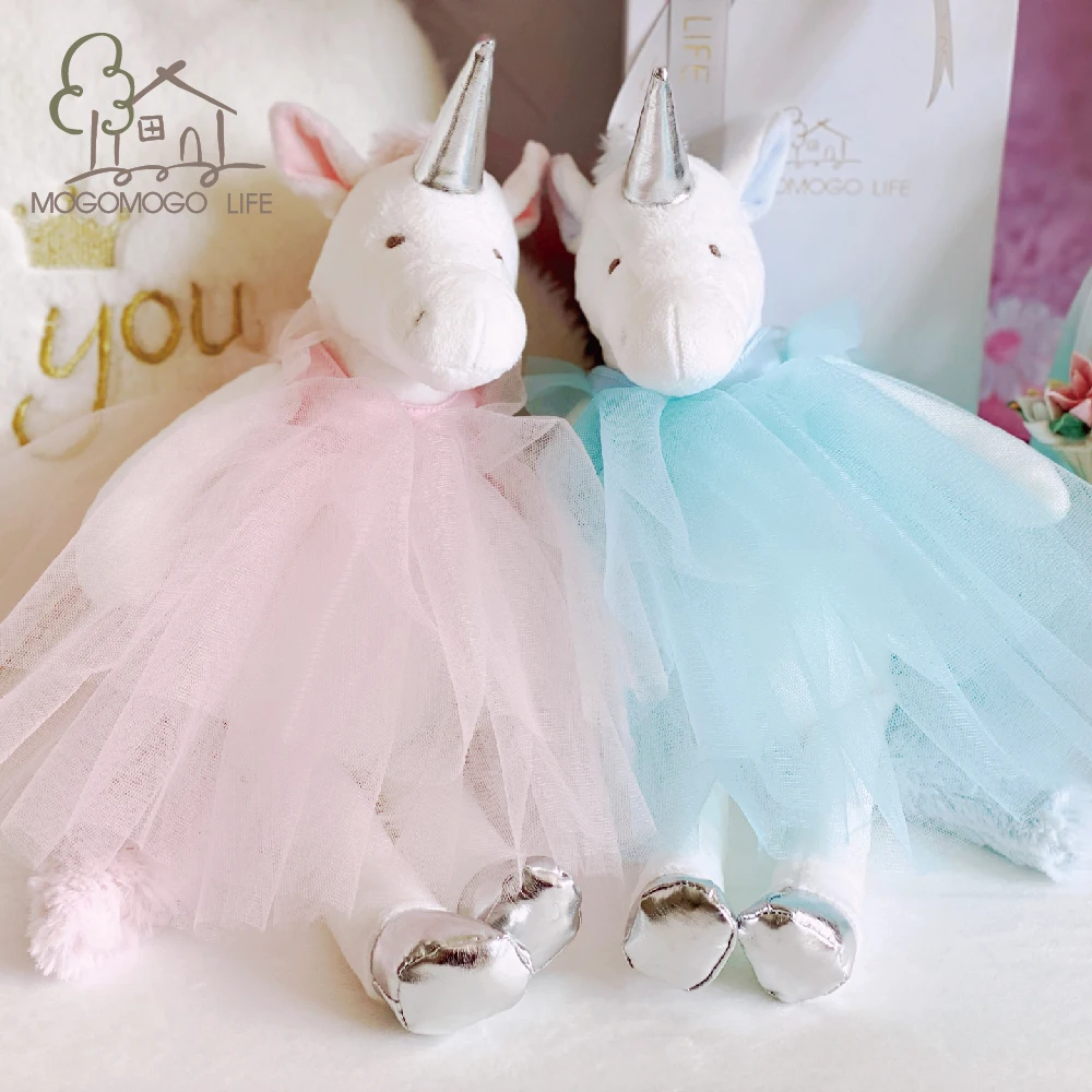 

Luxury Mogo Ballerina Unicorn Plush Stuffed Doll with Removable Tutu Dress Children's day gift Pink Princess Unicorn Girl Doll