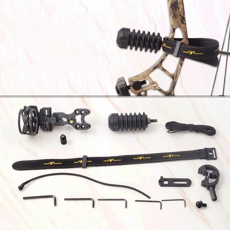 

Compound Bow Set Archery Hunting Caza Chasse Arco E Accessories Accesorios Aiguille Fibre Optique Optic Peep Sight Arrow Nocks