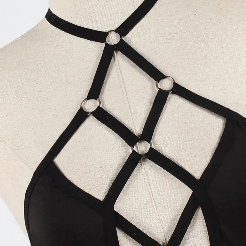 

Push Up Bra Underwear Women Sexy Bandage Hollow Bras Wire Free Lingerie 3/4 Cup Bralette Cotton Underwear Brassiere Intimates