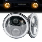 Светодиодные фары 60 Вт пара для Land Rover Defender 90 110 RHD + LHD E с маркировкой 7 дюймов H4 Lada Niva Urban 2121 фонарь