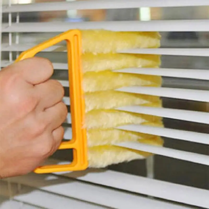 

7 Finger Dusting Cleaner Tool Useful Microfiber Window brush air Conditioner cleaner with washable venetian blind blade cleaning