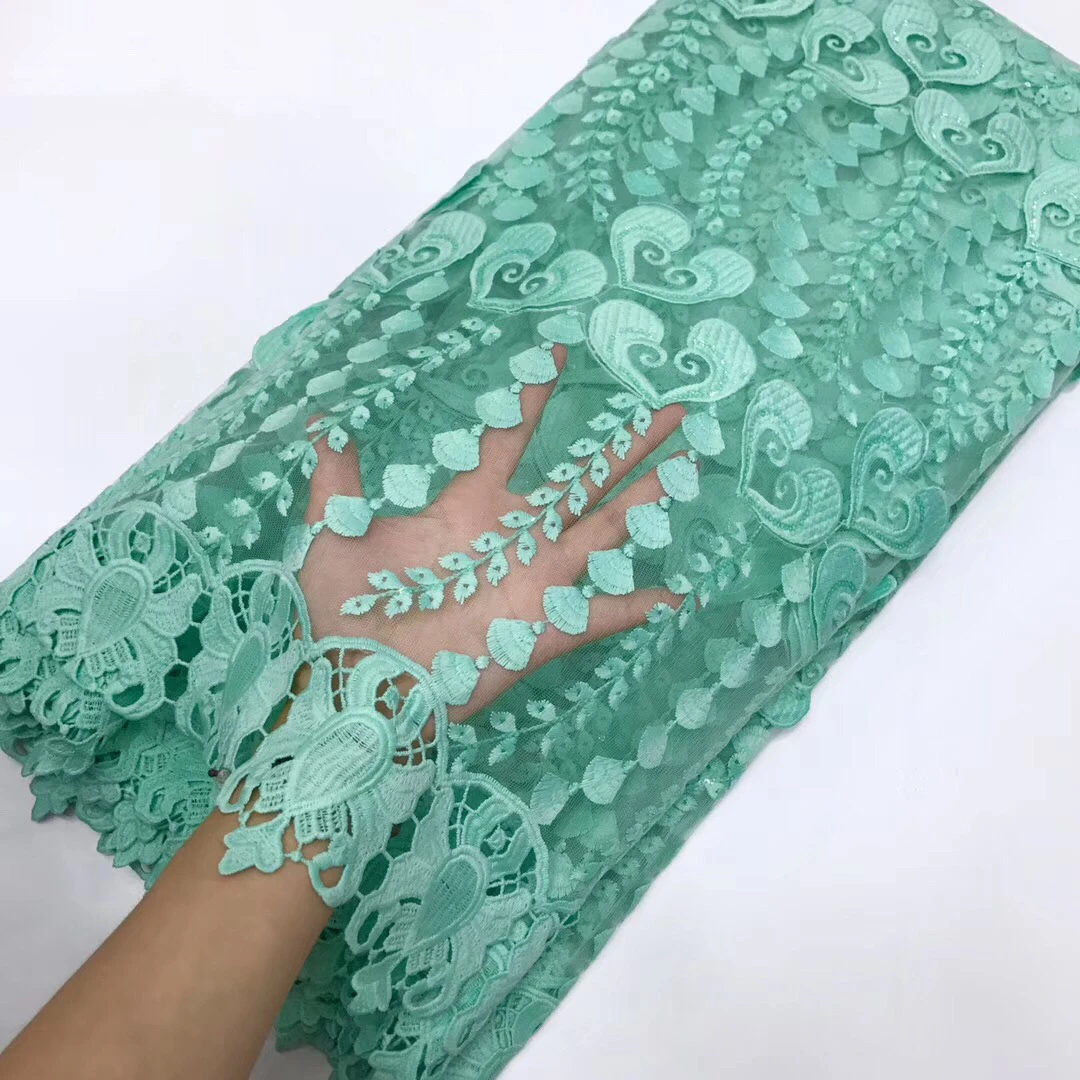 

African Beaded 3D Tulle Lace Fabric 2019 African French Lace Fabric High Quality Nigerian Embroidery Tulle French Lace