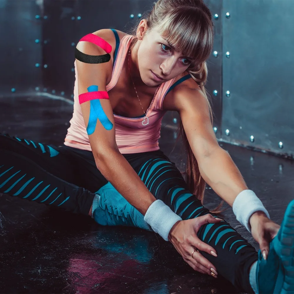 

5cm*5m Kinesiology Tape Cotton Elastic Adhesive Muscle Tape Sports Tape Roll Care Knee Bandage Support Fitness Kinesiology Tape