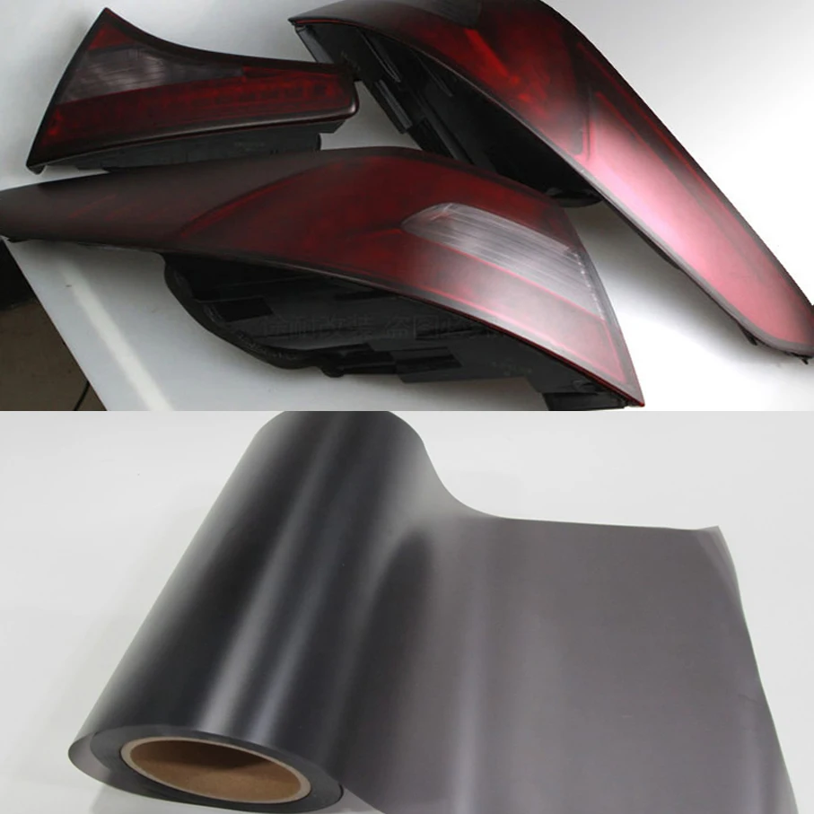 40cm*100/200/300/500/900cm Smoke Light Film Car Matte Black Tint Headlight Taillight Fog Light Vinyl Film Rear Lamp Tinting Film
