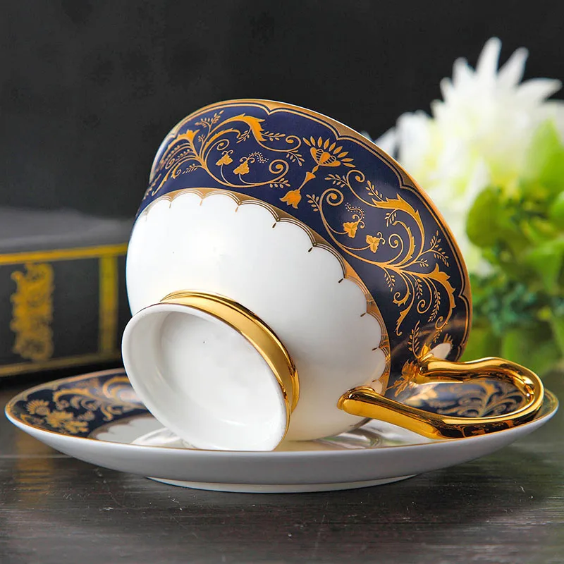 

Top Grade Bone China Coffee Cup Creative European Tea Cup Set And Saucer Home Party Afternoon Tea Teacup Porcelain HAPPYLIFE