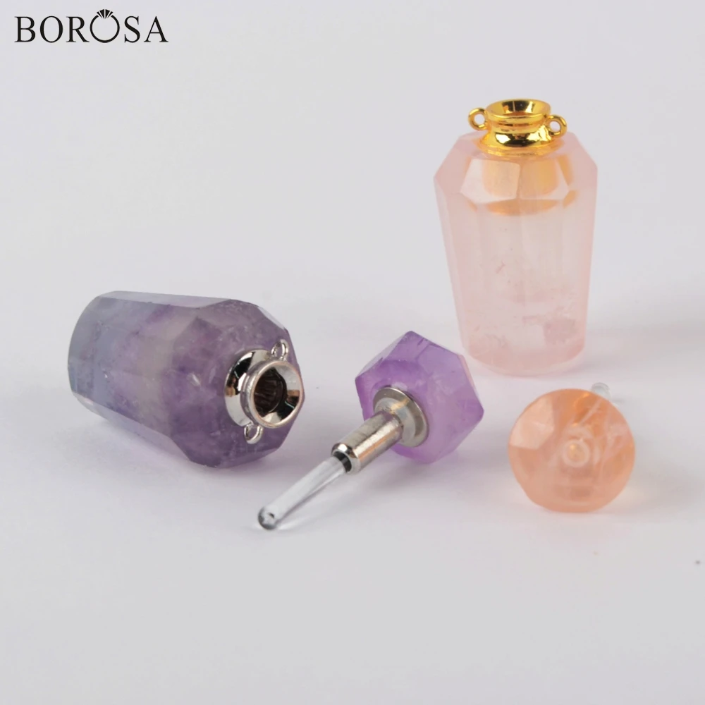 BOROSA Золотой/Серебряный цвет натуральный камень Соединительный Радужный флюорит