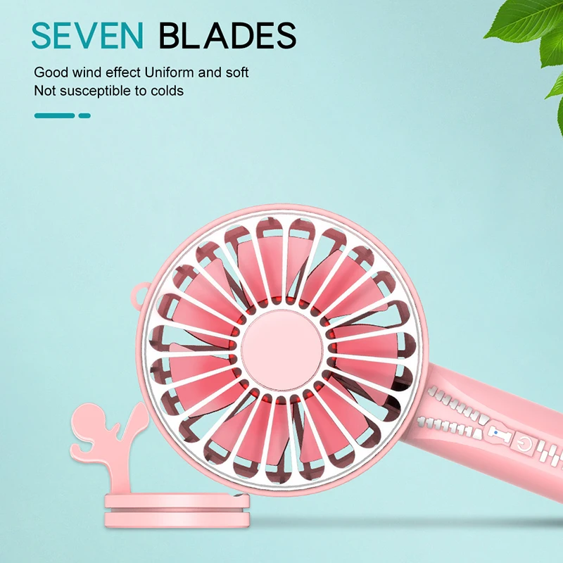 Портативный USB мини вентилятор на молнии офисный Электрический с зеркальным