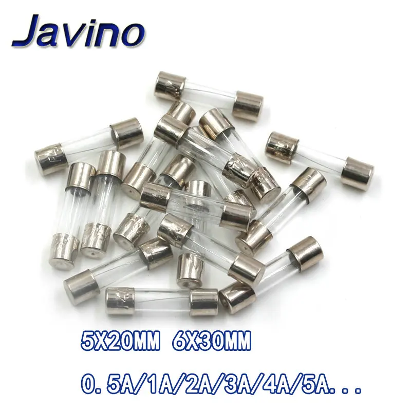 Стеклянные трубные предохранители Fast Blow 5x20 6x30 мм 250 в 0 5 1 2 3 4 6 8 10 15 20 25 30 A шт./лот