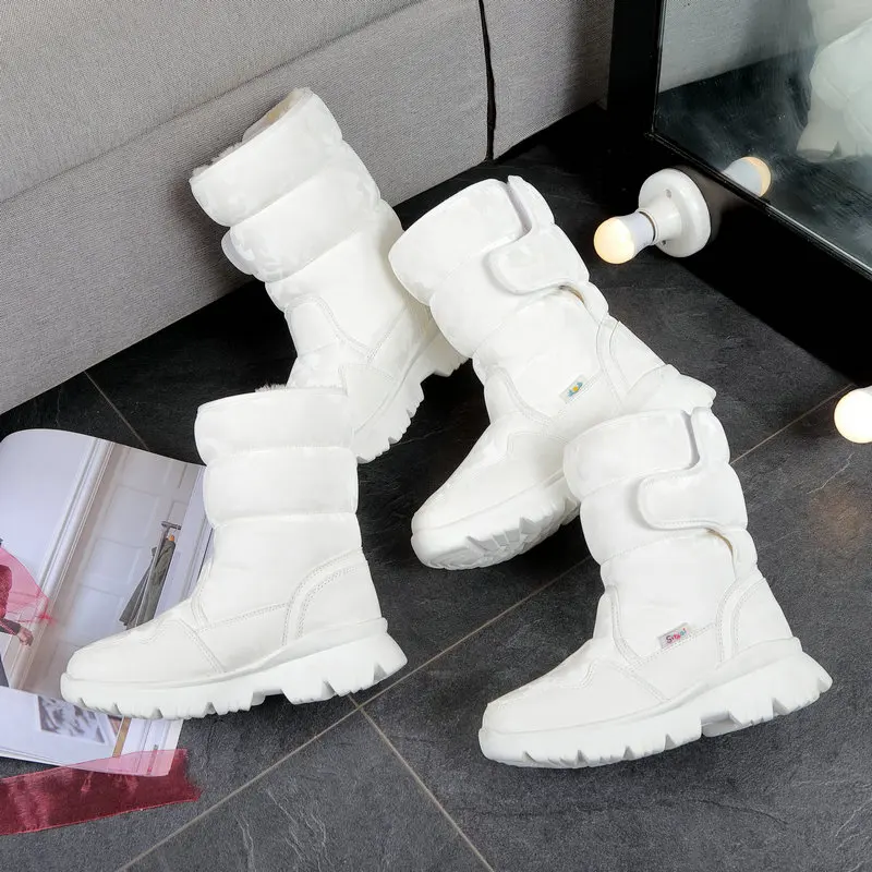 Женские зимние сапоги Однотонные камуфляжные модные брендовые