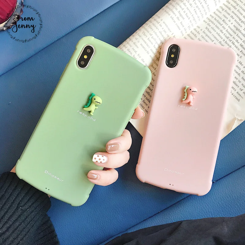 From Jenny стерео из мультфильма «Мой Маленький Динозавр для iPhone x xr xs max 6 6s 7 8 плюс матовый Силиконовый чехол для телефона мягкий защитный чехол
