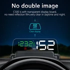 Автомобильный цифровой измеритель скорости HUD, оборотов в минуту, напряжения охлаждающей жидкости, отображение времени на лобовом стекле, проектор, OBD2, Автоматическая сигнализация, C500